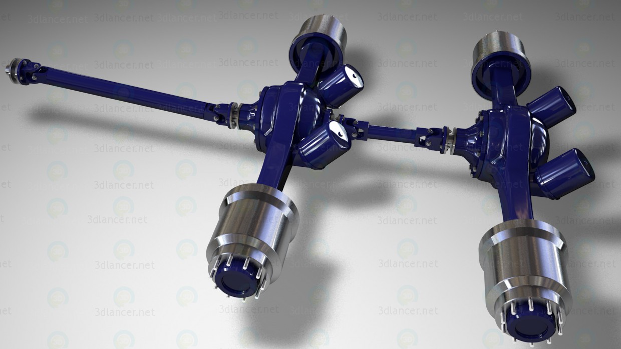 3d model Rear axles and driveline trucks - preview