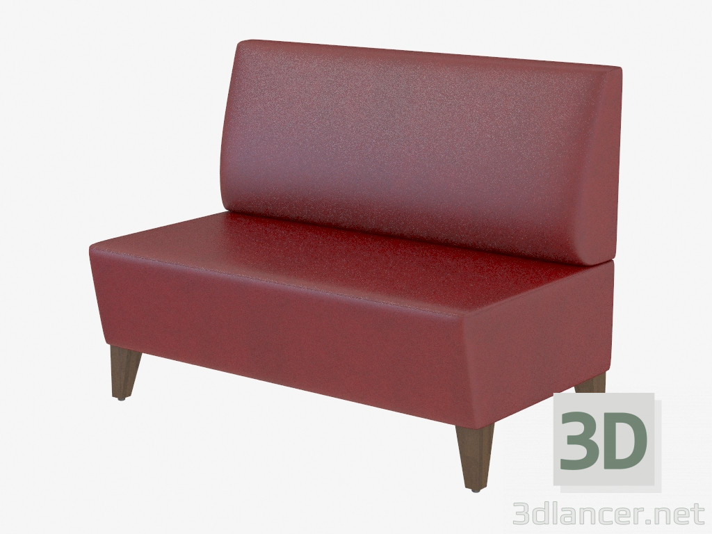 modello 3D Divano moderno in pelle Mondi Settee - anteprima