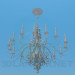 3d model Chandelier with candelabra - preview