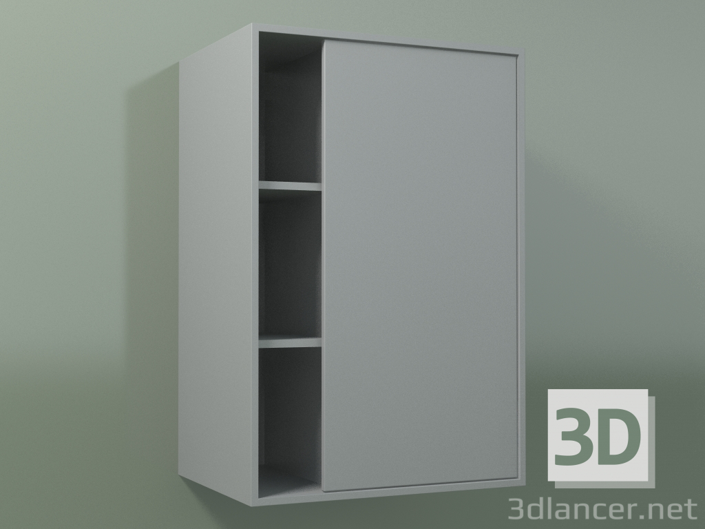 Modelo 3d Armário de parede com 1 porta direita (8CUCBDD01, Cinza prateado C35, L 48, P 36, H 72 cm) - preview