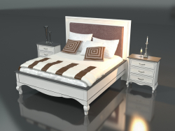 Letto matrimoniale con comodini (art. 92187-92117)