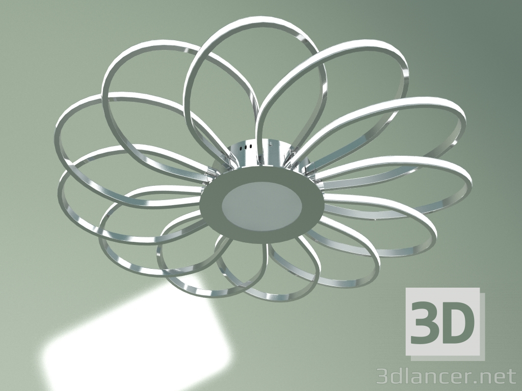 Modelo 3d Candelabro de teto LED com controle remoto 90105-13 (cromo) - preview