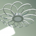 modello 3D Lampadario a soffitto a LED con telecomando 90105-13 (cromo) - anteprima