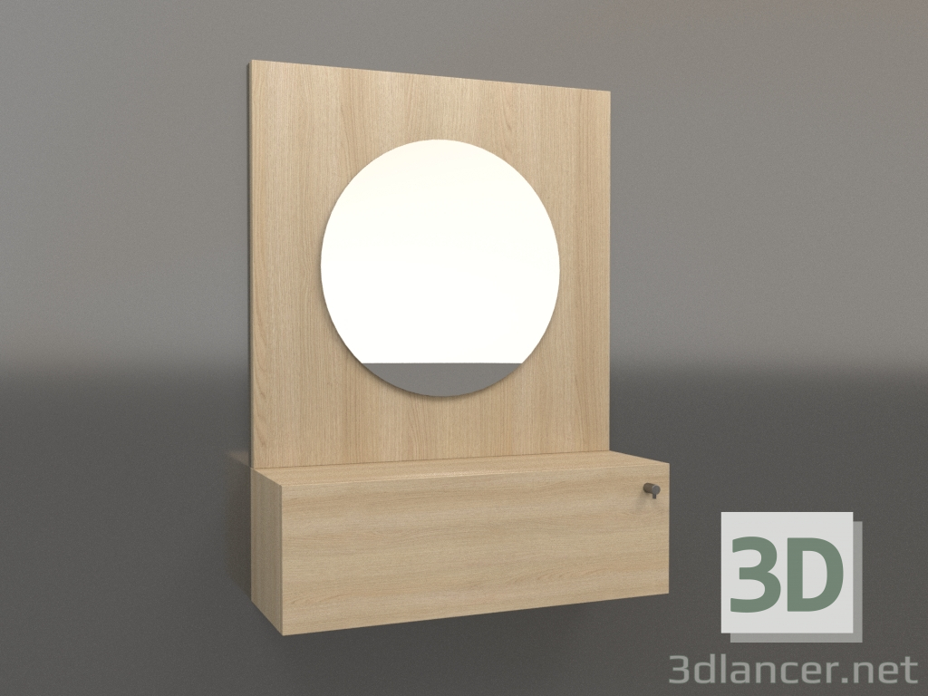 modèle 3D Miroir ZL 15 (602x200x800, bois blanc) - preview