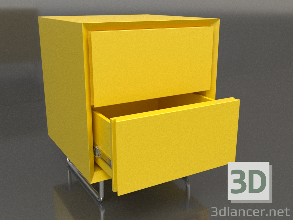 modello 3D Armadio TM 012 (aperto) (400x400x500, giallo luminoso) - anteprima