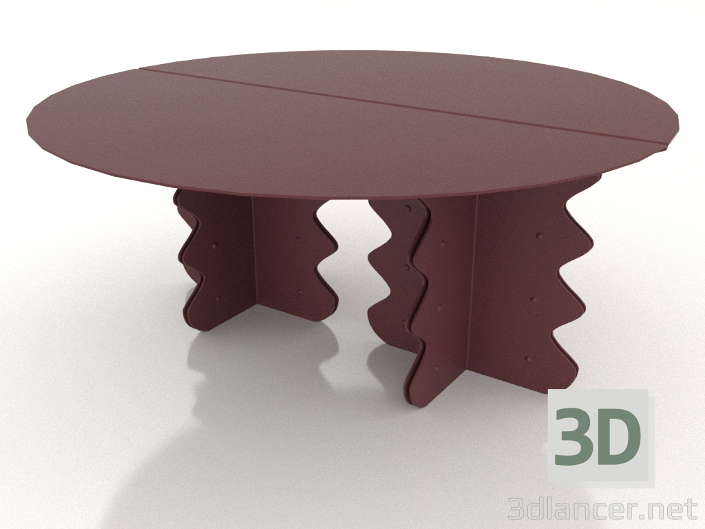 Modelo 3d Mesa de centro 85 x 36 cm (bordô) - preview