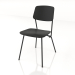 3d model Strain chair with plywood back h81 (black plywood) - preview