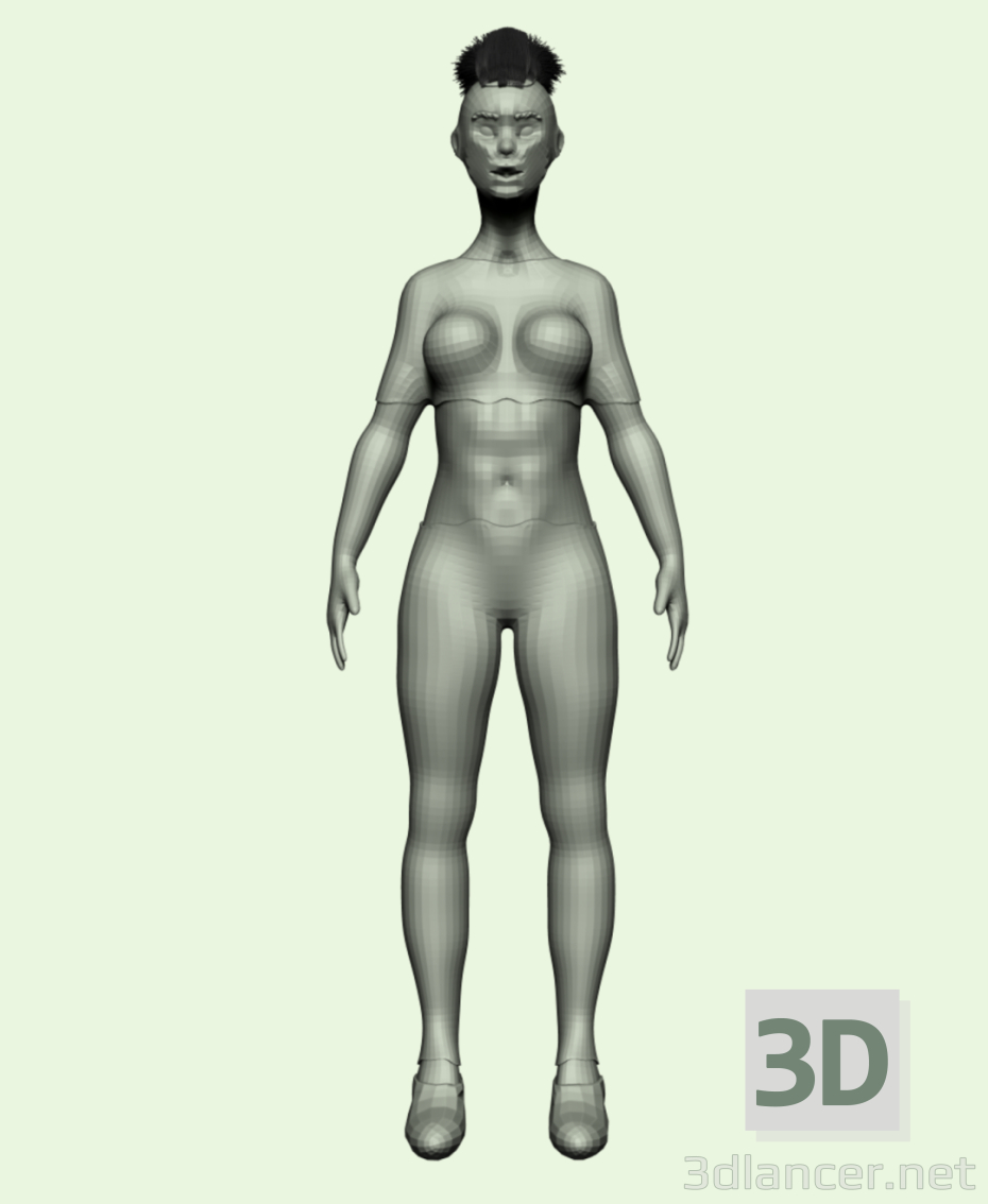 modello 3D Ragazza - anteprima