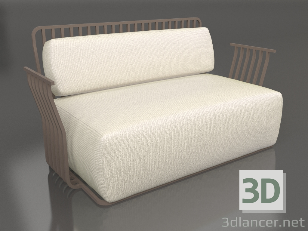 3d model Sofá 2 plazas (Bronce) - vista previa