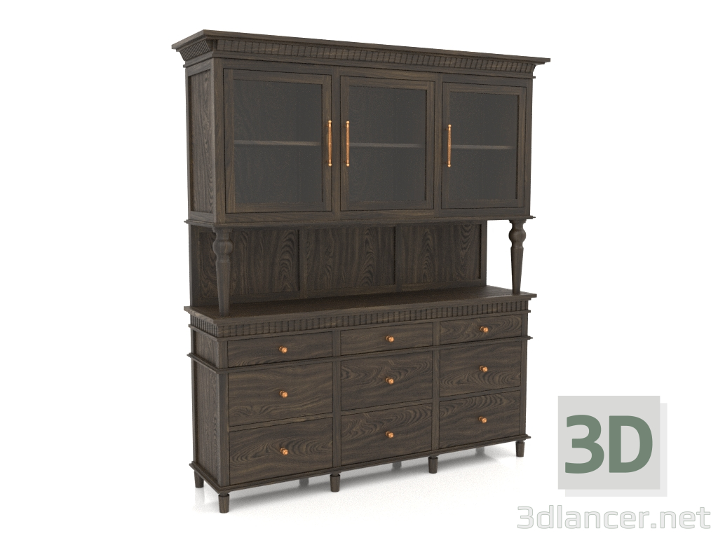 3d model Buffet (3 sections) - preview