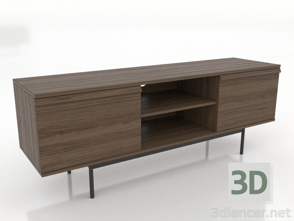 3d model OPEN 2 cabinet 1500 mm (lightened ash walnut) - preview 3d model OPEN 2 cabinet 1500 mm (lightened ash walnut) - preview