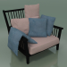 3d model Lounge Chair (01, Black) - preview