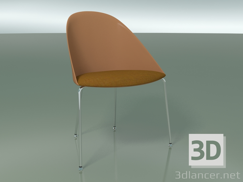 modèle 3D Chaise 2201 (4 pieds, CRO, avec coussin, polypropylène PC00004) - preview