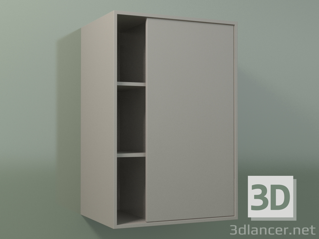 3d model Armario de pared con 1 puerta derecha (8CUCBDD01, Clay C37, L 48, P 36, H 72 cm) - vista previa