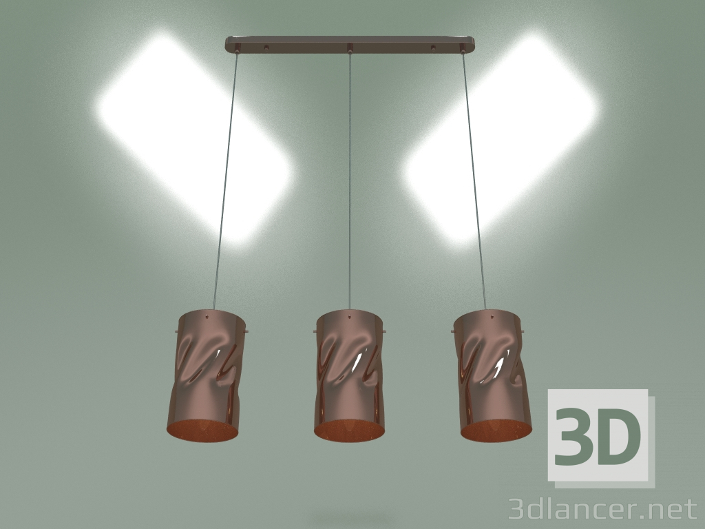 modello 3D Lampada a sospensione Spin 50184-3 (rame) - anteprima