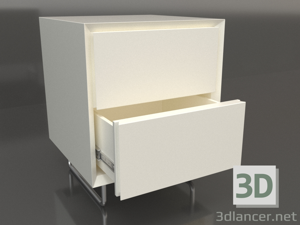 modello 3D Armadio TM 012 (aperto) (400x400x500, colore plastica bianco) - anteprima