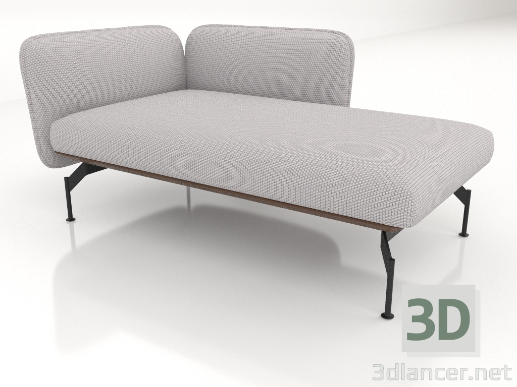 3D modeli Sağda kol dayanağı 85 olan uzanma koltuğu (dış tarafta deri döşeme) - önizleme