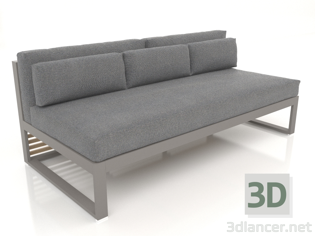 modèle 3D Canapé modulable, section 4 (Gris quartz) - preview