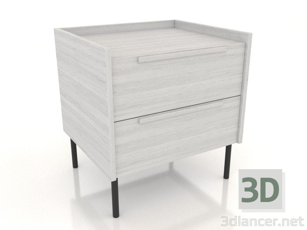 3D modeli Başucu sehpası STAND 2 500 mm (beyaz RAL 9010) - önizleme