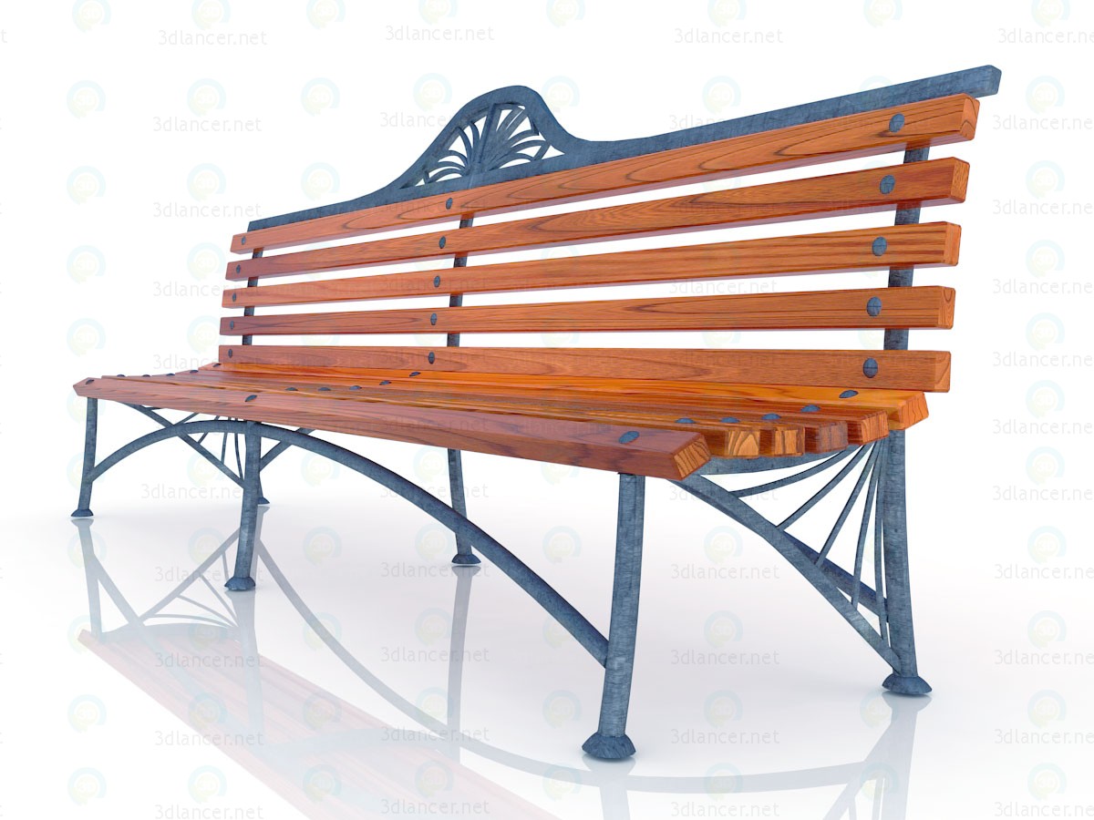 3d Park bench model buy - render