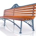 3d Park bench model buy - render