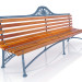 3d Park bench model buy - render