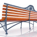 3d Park bench model buy - render