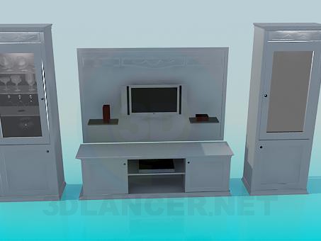 3d model A set of furniture in the living room - preview