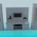 3d model Un conjunto de muebles en la sala de estar - vista previa