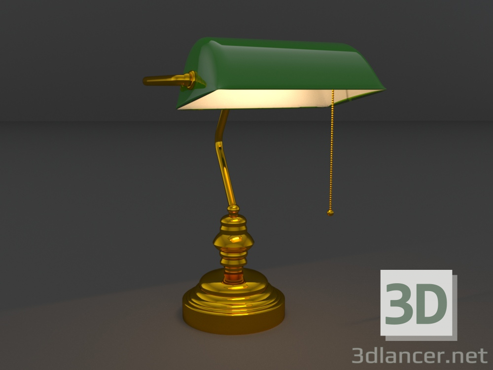 Modelo 3d Candeeiro de mesa banqueiro - preview