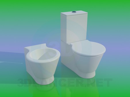 3d model WC - preview