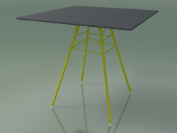 Table d'extérieur avec plan de travail carré 1815 (H 74 - 79 x 79 cm, HPL, V37)