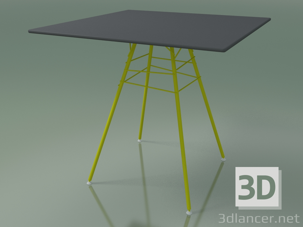 3d model Mesa de exterior con encimera cuadrada 1815 (H 74-79 x 79 cm, HPL, V37) - vista previa