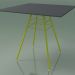 3d model Outdoor table with square worktop 1815 (H 74 - 79 x 79 cm, HPL, V37) - preview