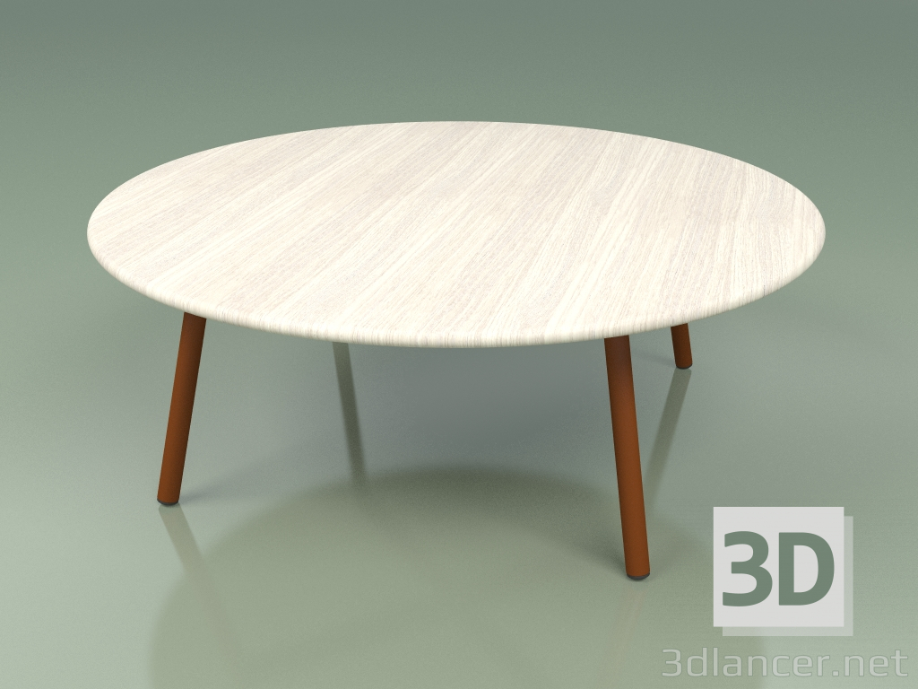 Modelo 3d Mesa de centro 012 (metal ferrugem, teca colorida branca resistente às intempéries) - preview