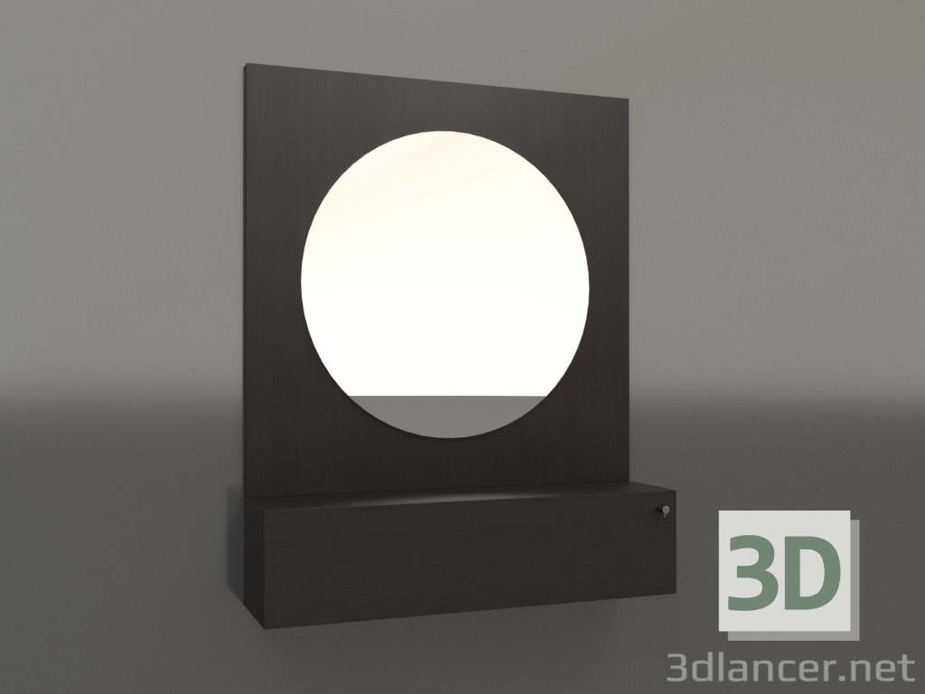 3d model Mirror ZL 15 (802x200x1000, wood brown dark) - preview