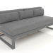 3d model Modular sofa, section 4 (Anthracite) - preview