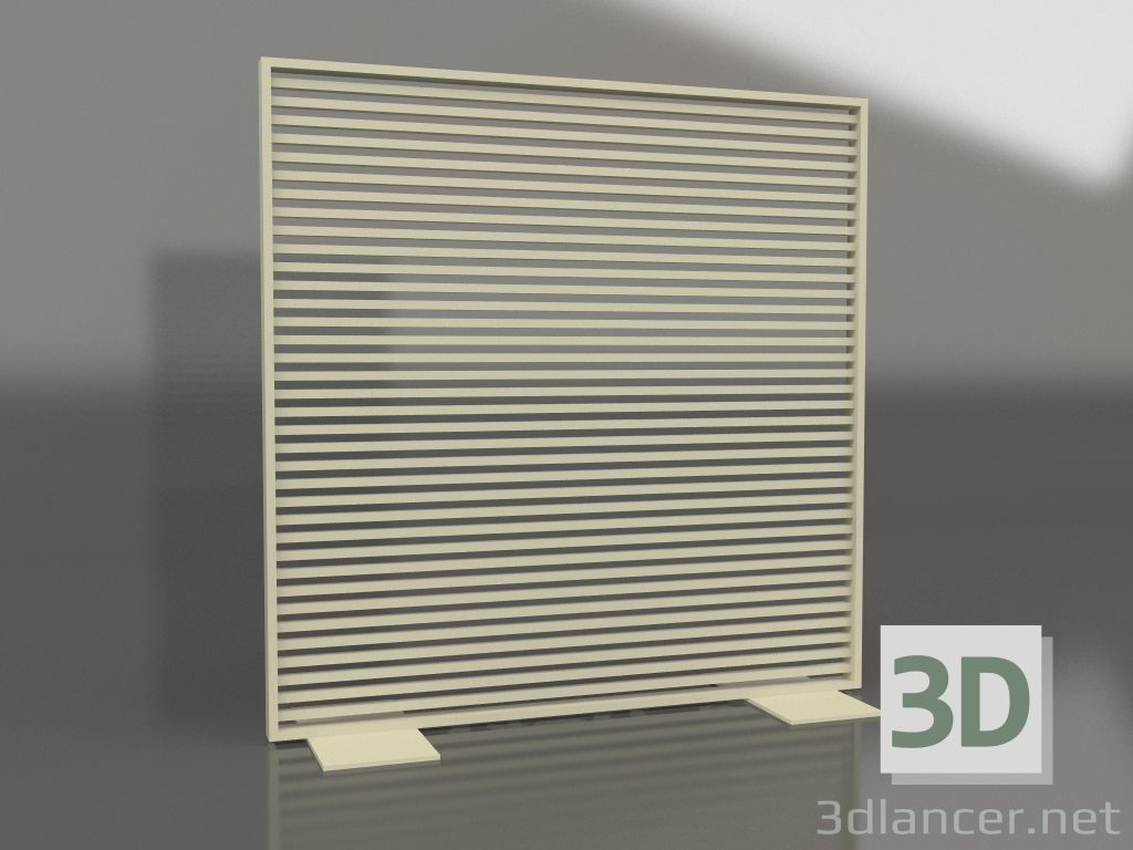 3d model Mampara de aluminio 150x150 (Oro) - vista previa