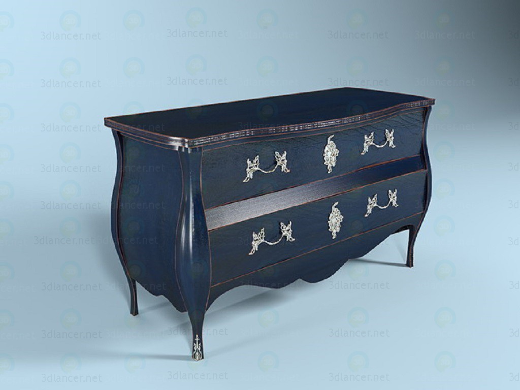 3d model Chest Blue Classic - preview