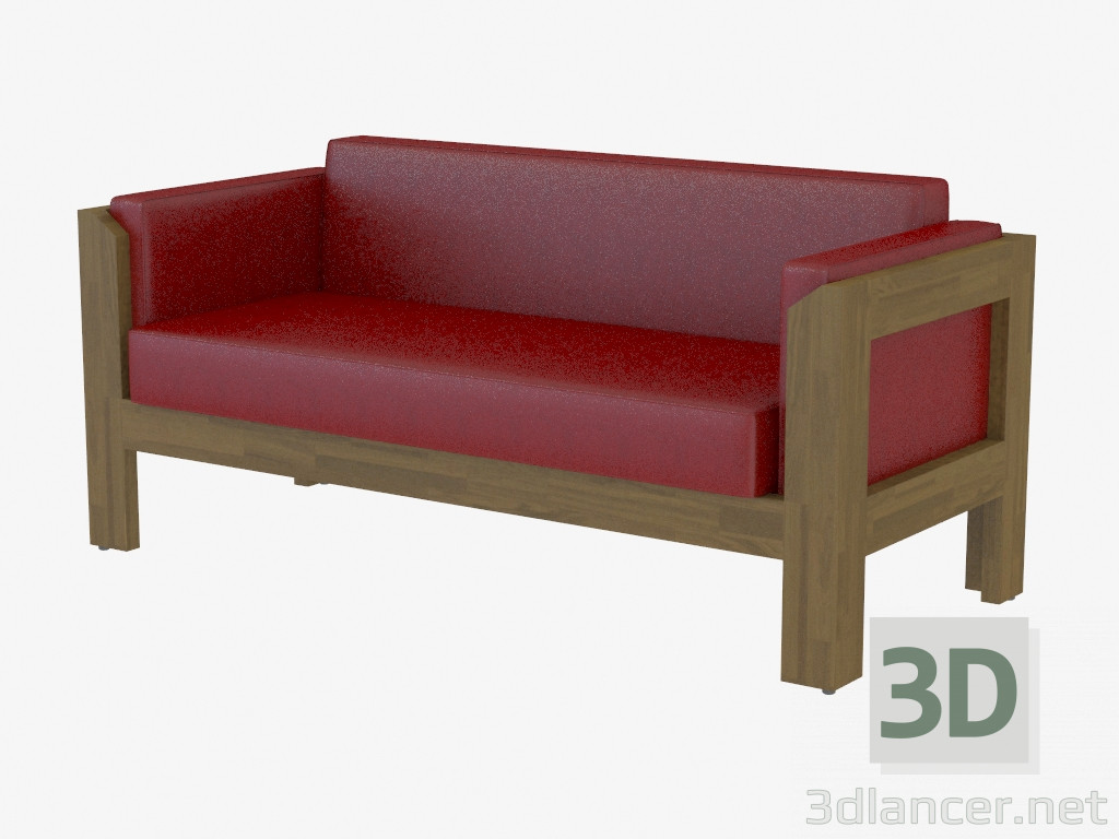 3d model Sofá cuero moderno Niyan 2 - vista previa