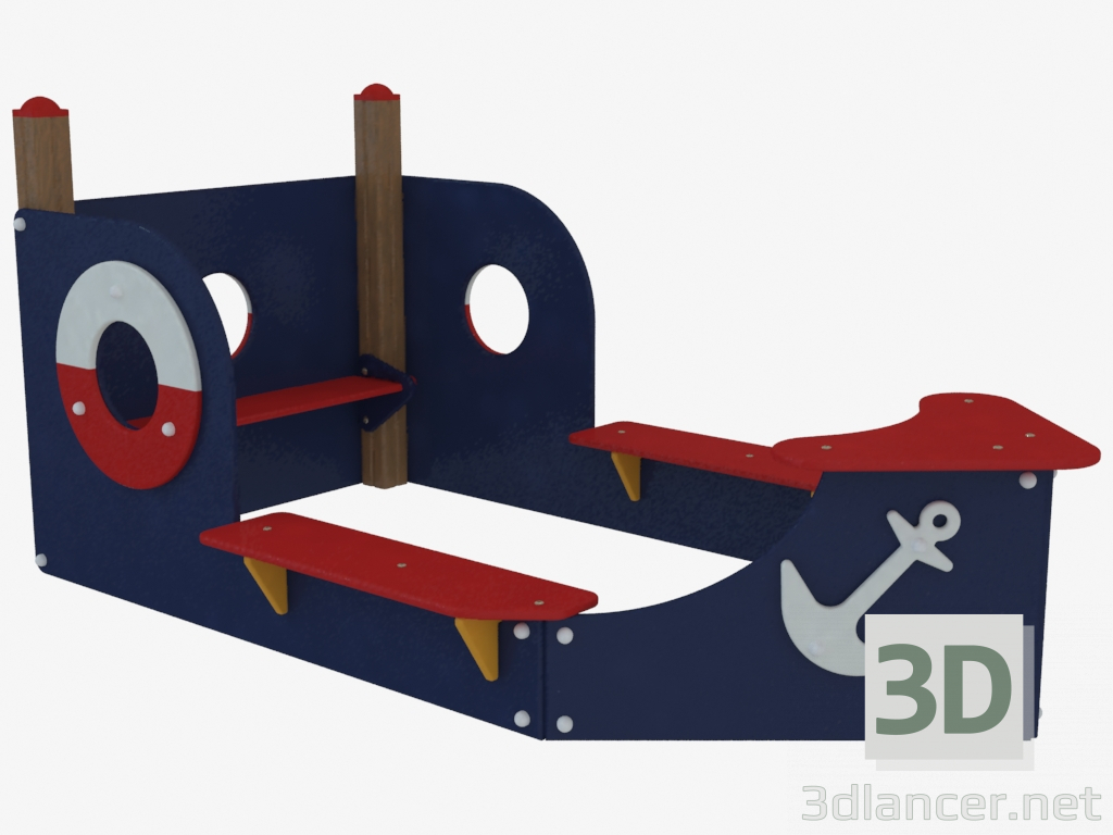 modello 3D Gioco per bambini sandbox Barca (5328) - anteprima