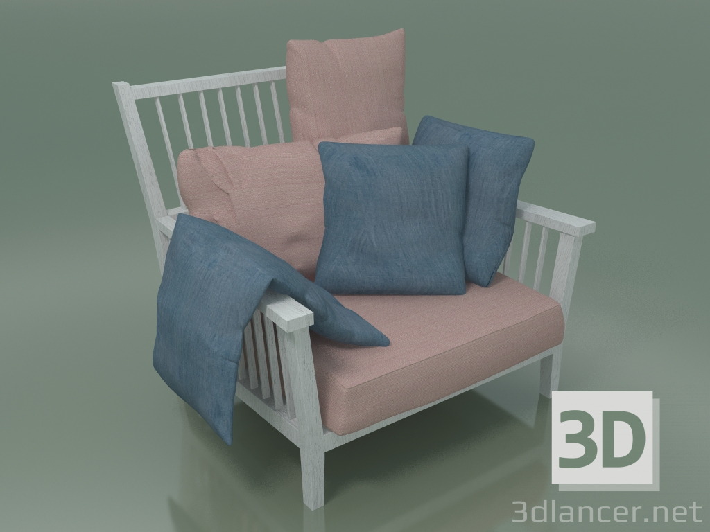 3d model Sillón (01, blanco) - vista previa