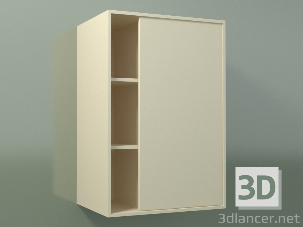 3d model Armario de pared con 1 puerta derecha (8CUCBDD01, Bone C39, L 48, P 36, H 72 cm) - vista previa