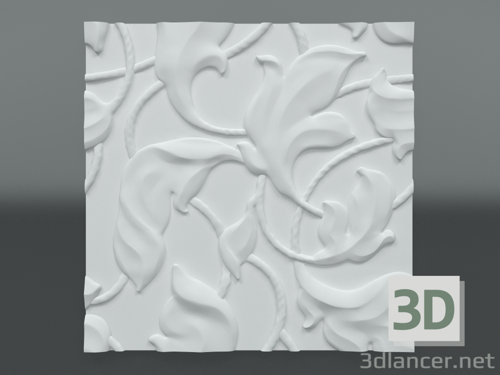 Modelo 3d Painel 3d de gesso F-105 - preview