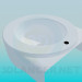 3d model Massive round wash basin - preview