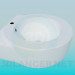 3d model Massive round wash basin - preview