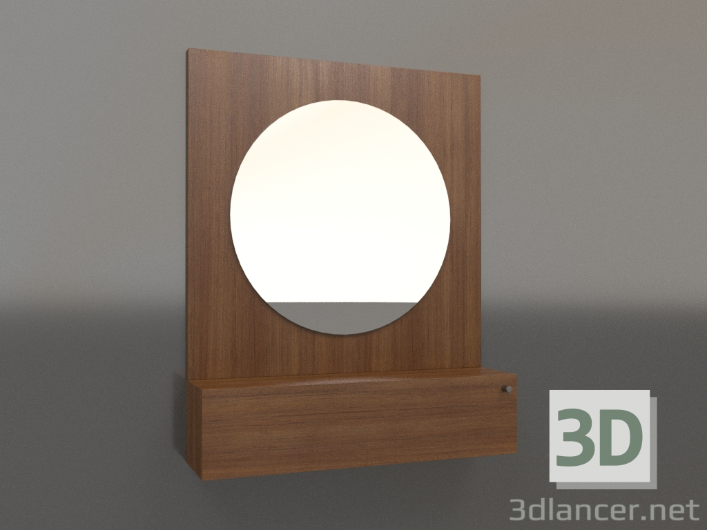 3d model Espejo ZL 15 (802x200x1000, marrón madera claro) - vista previa