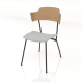 3d model Strain chair with plywood back, armrests and seat upholstery h81 - preview