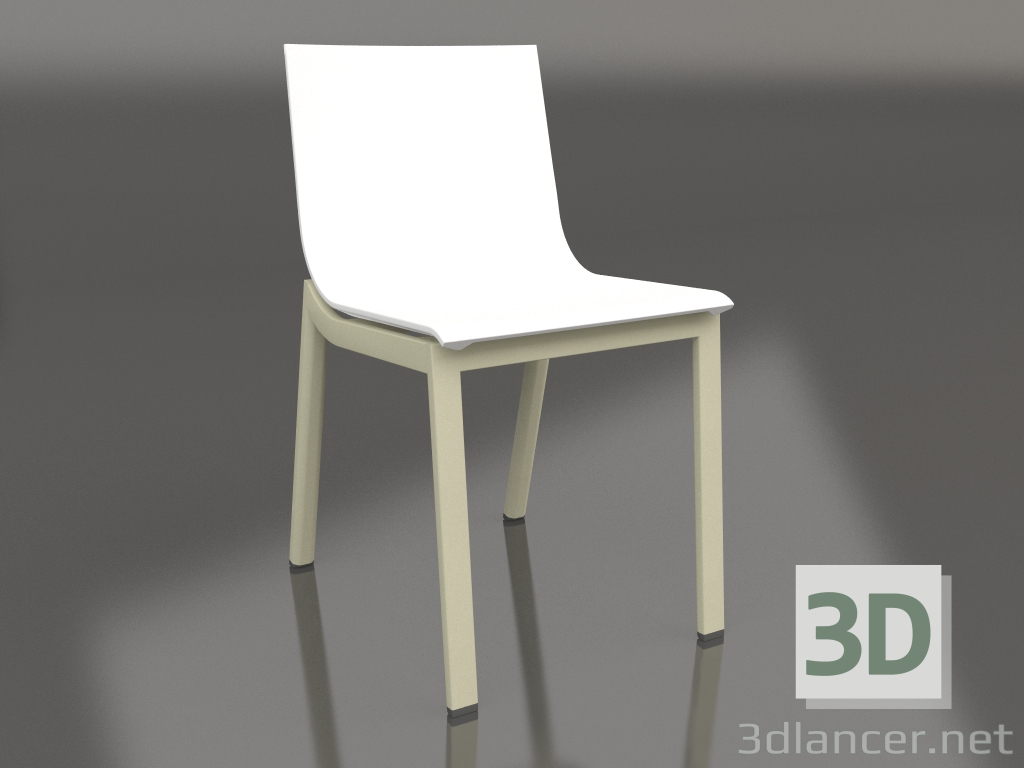 3d model Silla de comedor modelo 4 (Oro) - vista previa