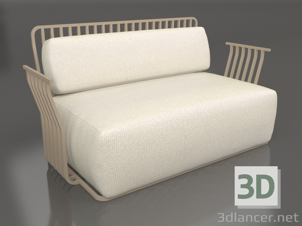 3d model 2-seater sofa (Sand) - preview